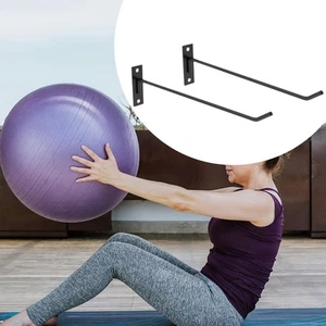 2 Pieces Exercise Ball Holder Wall Mounted Stability Metal Sturdy Organizer for - Picture 1 of 6