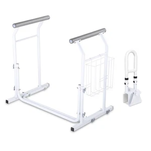 Yescom Bathtub Grab Bar with Toilet Safety Rail Combo Adjustable for Seniors - Bild 1 von 9