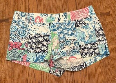 Lilly Pulitzer The Walsh Shorts Oysterville Size 8 - Image 1 of 4
