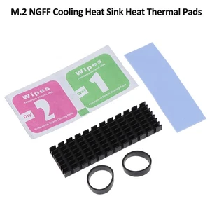 1 zestaw M.2 NGFF NVMe 2280 PCIE SSD Aluminiowy radiator chłodzący z termicznym zAT$g - Zdjęcie 1 z 11
