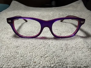 Ray-Ban RB 1555 3666 Women's Purple Pink Rectangular Eyeglasses Frames 48-16 130 - Picture 1 of 10
