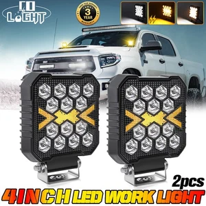 2X 4" 800W LED Arbeitsscheinwerfer Bar Spot Flut Pods Offroad Fahren LKW 4x4 Nebelscheinwerfer - Bild 1 von 11