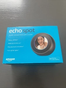 Amazon Echo Spot Smart Home Assistant Sveglia con Alexa Nero NUOVO Sigillato - Foto 1 di 7