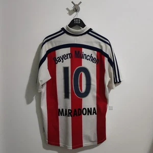 Bayern München 1999/00 away jersey (Maradona #10) ORIGINAL NAMESET - M - Foto 1 di 11