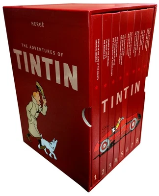 The Complete Adventures of Tintin Collection 8 Books Box Gift Set by Herge New - Image 1 of 3