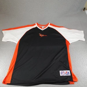 Camicia Vintage Baltimore Orioles Uomo XL Nera MLB Baseball Majestic Poliestere - Foto 1 di 13