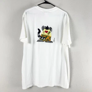 B.Kliban Men's Love Pineapple Muscle Cat Hawaii T-Shirt Size L White - Picture 1 of 7