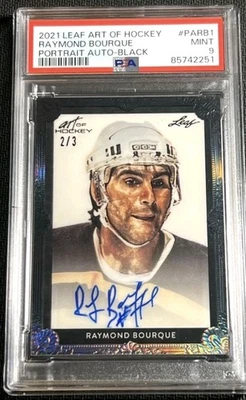 2021-22 LEAF ART OF HOCKEY RAY BOURQUE  PORTRAIT AUTO /3 BOSTON BRUINS POP 1 - Image 1 of 2