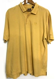 IZOD Mens Polo Yellow Shirt Size XL 100% Cotton, Silk Wash - Picture 1 of 10