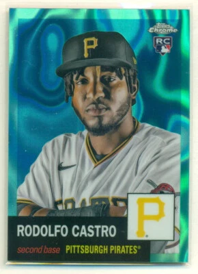 2022 Topps Chrome Platinum Anniversary Aqua Lava Refr RODOLFO CASTRO RC 056/299 - Image 1 of 2