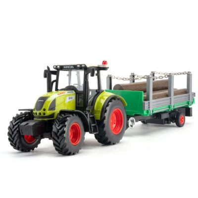 1:32 Farm Tractor Toy with Wood Transporter Trailer Diecast Farm Toys Vehicle - Image 1 of 4
