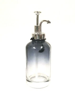 Nuovo BEEKMAN HOME Argento Lucido Vintage Pompa +Chiaro +Grigio Scuro IN Vetro - Immagine 1 di 2