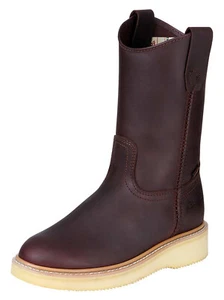 Women Genuine Leather Work Boots Pull On Establo Western Style 553 Shedron - Picture 1 of 1