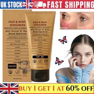 Sky and Sol Natural Mineral Sunscreen SPF 50 3 oz Natural Tallow & Zinc Oxide UK - Picture 1 of 17
