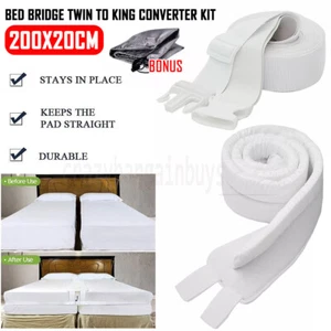 Extra Wide Bed Bridge Connector Twin to King Converter Kit with Strap 200X20CM - Picture 1 of 12