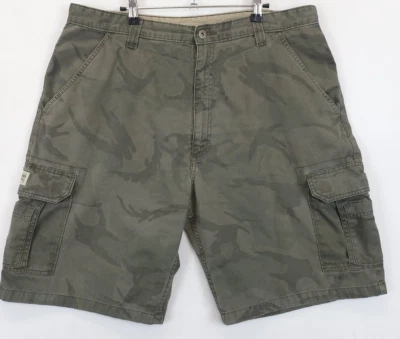 Wrangler Hero Originals Camouflage Cargo Shorts Men 38 / 10 Olive Tech Utility - Image 1 of 4
