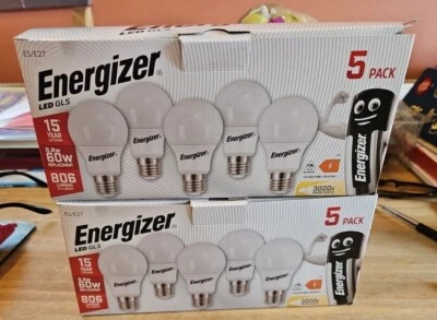 Energizer ES/E27 Light Bulbs 5 X 2 Pack Brand New  - Image 1 of 2