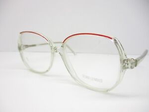 True Vintage Eyeglasses Zimco Lori Plastic Fashion Classic Red Crys 56 Eye New