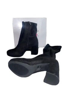 Olivia Miller Release Me Women's Black Suede Knee High Boots Size 7.5 - Picture 1 of 5