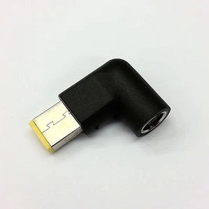 DC 90° RIGHT ANGLE OLD STYLE ROUND TO NEW STYLE RECTANGULAR LENOVO ADAPTER - Picture 1 of 5
