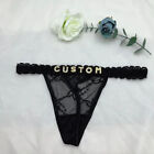 Custom Name Thongs Letters Lace Bikini Panties Personalized G-Strings Lingerie