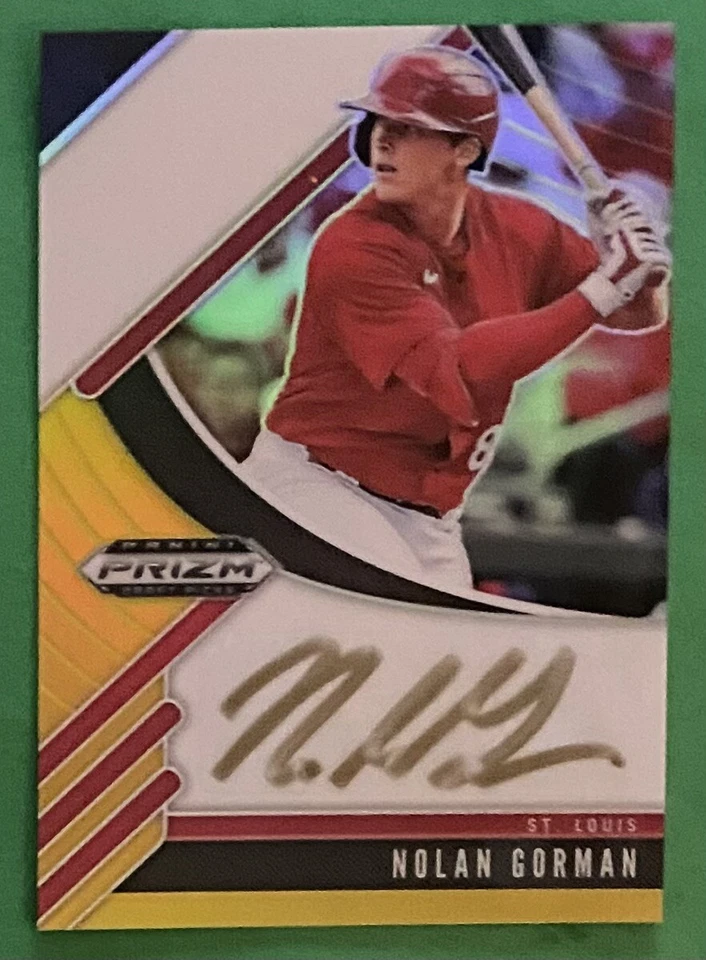 2020 Panini Prizm Draft Picks Auto Gold Prizm 10/10 Nolan Gorman #A-NG - Image 1 of 2