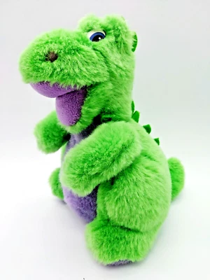 Kuscheltier Euroclub by Althans Dinosaurier Plüschtier Stofftier 25cm grün lila - Bild 1 von 4
