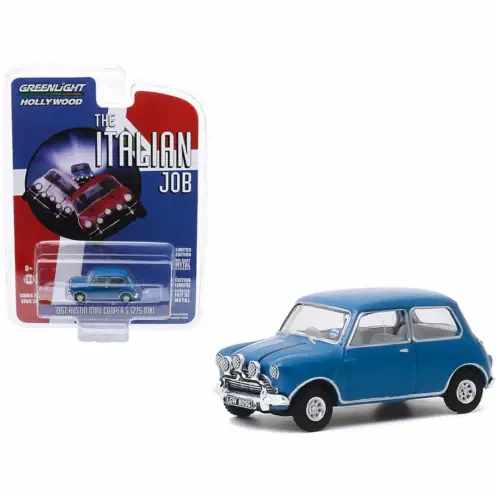 The Italiano Lavoro 1969 Film 1967 MINI COOPER S 1275 Blu 1/64 Greenlight - Immagine 1 di 1