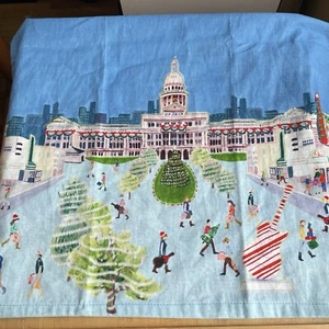 Anthropologie Christmas Holiday in the City AUSTIN TEXAS Dishtowel 2024 NEW NWT - Picture 1 of 6