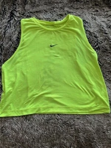 Nike Nike Pro Girls' Dri-FIT Tank Top Size XL EUC Yellow and Black - Picture 1 of 3