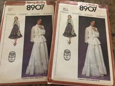 🌷1979 UNCIRCULATED SIMPLICITY #8907 - LADIES "GUNNE SAX" TOP-SKIRT PATTERN  FF - Image 1 of 2