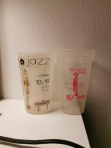 2 Gobelets Plastique Festival Art Et Jazz Hermonville Reims Champagne 2010 2016 - Picture 1 of 5