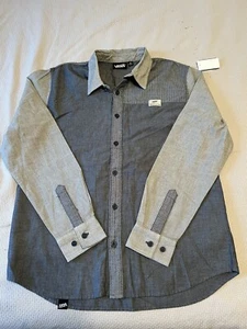 Vans gray long sleeve Shirt Mens Medium with logo on chest - Picture 1 of 2