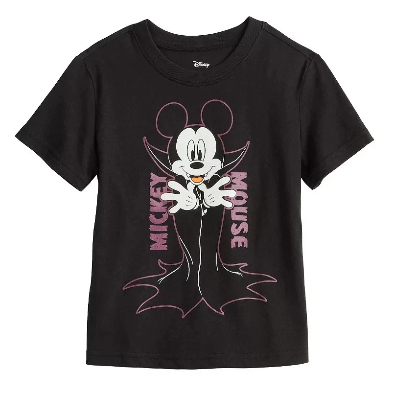Nueva Camiseta Disney Mickey Mouse Gráfica Vampiro Negra Niño 4T Foto 1 de 1