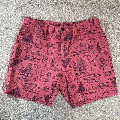 Pantalones Cortos Polo Ralph Lauren Calce Clásico Estampado de Velero Rosa Coral Para Hombres Foto 1 de 4