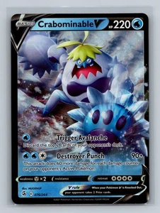 Crabominable V Pokemon SWSH08: Fusion Strike #076/264 - Picture 1 of 2