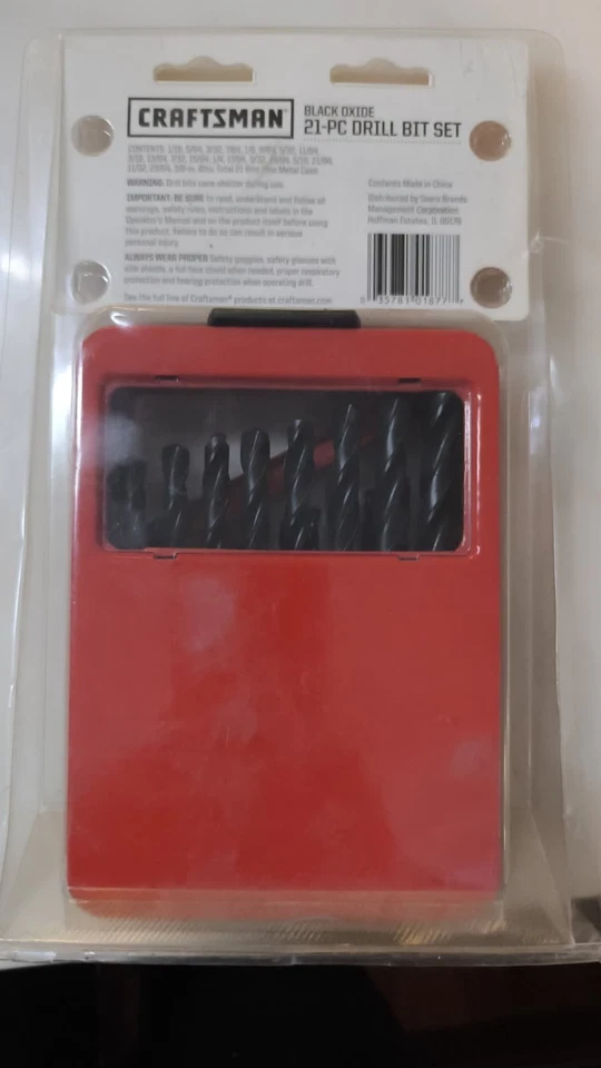 Craftsman 21pc Black Oxide Drill Bit Set 966020