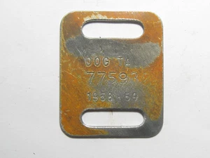 1958 - 1959 Kentucky KY Dog Tax Tag License - #65079 - Picture 1 of 2