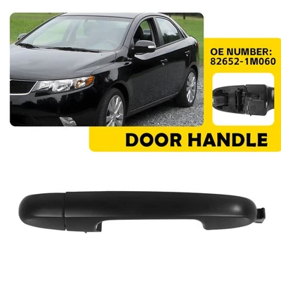 For 2010 2011 Kia 2012 2013 Forte Exterior Handle Door Primed Black Rear Left - Image 1 of 4