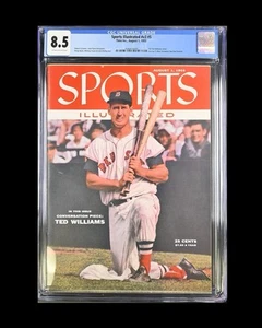 Ted Williams Newsstand (No Label) August 1955 Sports Illustrated CGC 8.5 - Picture 1 of 4