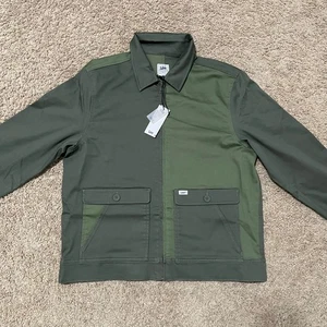 Chaqueta Lee Workwear Para Hombre Grande Verde Olive Grove Bermudas Utilidad Tareas Cremallera Completa - Imagen 1 de 10