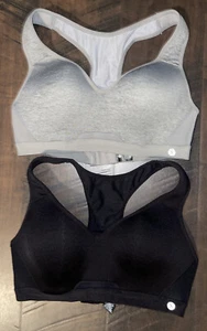 Layer 8 Damen Sport BH anthrazitgrau & schwarz Racerback Gr. M leicht gepolstert - Bild 1 von 12