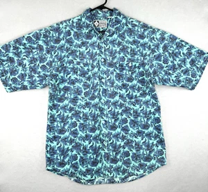 Vtg Double Impact Shirt Men's Medium 90's Muscle Button Down Short Sleeve - Picture 1 of 10