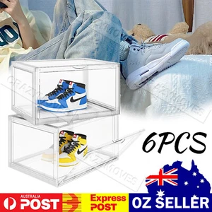 Premium Sneaker Acrylic Shoe Box Display Case Stackable Magnetic Clear VIC - Picture 1 of 10