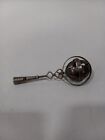 Vintage LLG Metal Handcrafted Baby Rattle & Whistle