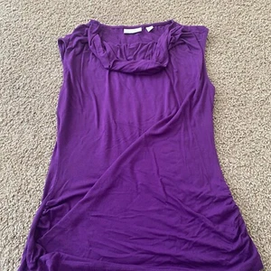 New York & Company Womens Purple Round Neck Sleeveless Blouse Size Small - Picture 1 of 4
