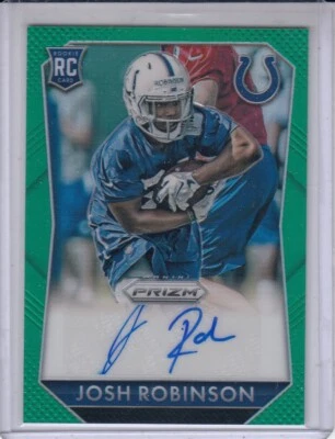 JOSH ROBINSON 2015 Panini Prizm Rookie Autograph Prizms Green 37/99 RC Colts - Image 1 of 2
