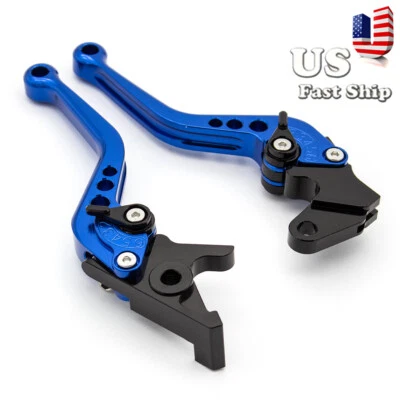 Palanca de embrague de freno corta azul para YZF R6 1999-2004 2003 2002 2001 2000 Foto 1 de 4