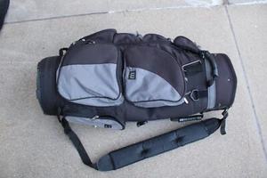 vintage Wilson Tour Cart Golf Bag with 5 way standing black gray 8 many pockets - Picture 1 of 13