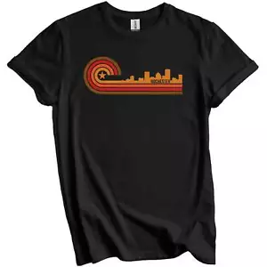 Retro Style Rochester New York Skyline T-Shirt - Picture 1 of 5